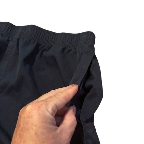 Vintage 90s Nike Men's Blue Nylon Sweat Shorts Mini Swoosh Size S - Picture 3 of 9